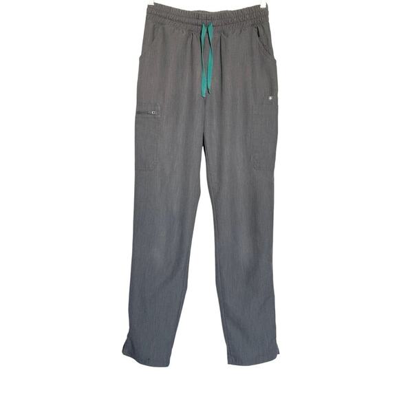 FIGS High Waisted Yola Skinny Scrub Pant Womens Small Dark Grey - Picture 2 of 9